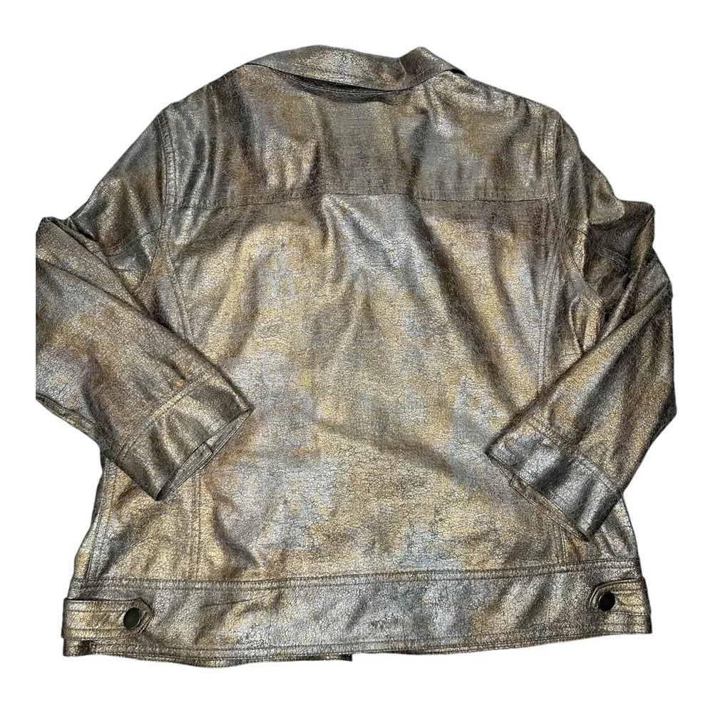 Ruby Red Women's Metallic Gold Jacket Sz: 12 - Picture 5 of 9